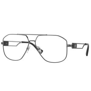 Versace VE 1287 1001 Gunmetal Metal Pilot Eyeglasses 59mm